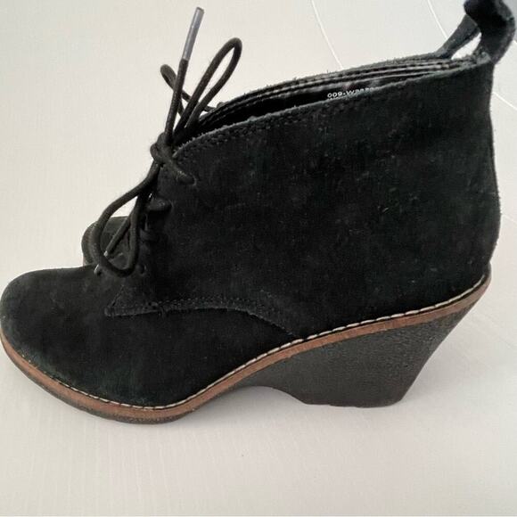 White Mountain Lambert suede leather lace up wedge booties size 8.5 - Picture 2 of 13